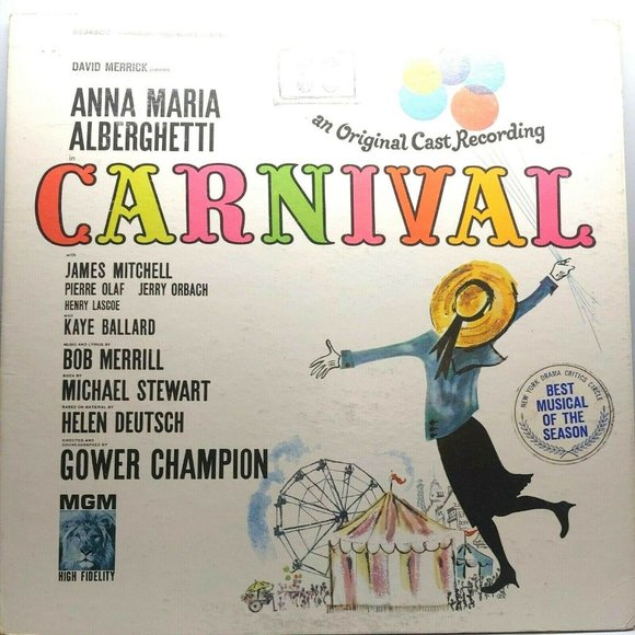 Vintage Carnival Original Broadway Cast Recording Vinyl LP 1961 MGM